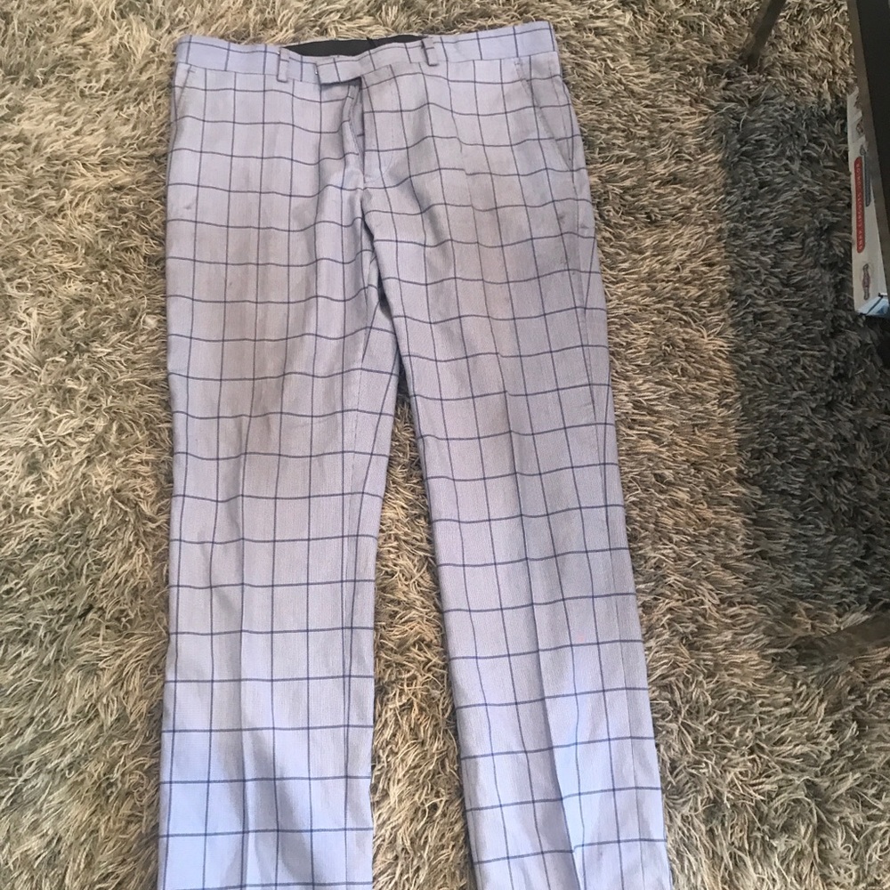 Nick Graham light blue checkered pants(6C)